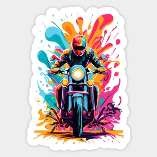 Motorcycle Retro - Vintage Motorcyclist Motorbike Sticker